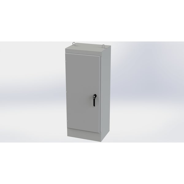 3 Point Latch with Padlock/Keylock Handle Electrical Enclosures, 60 in H, 18 in D, 24 in W